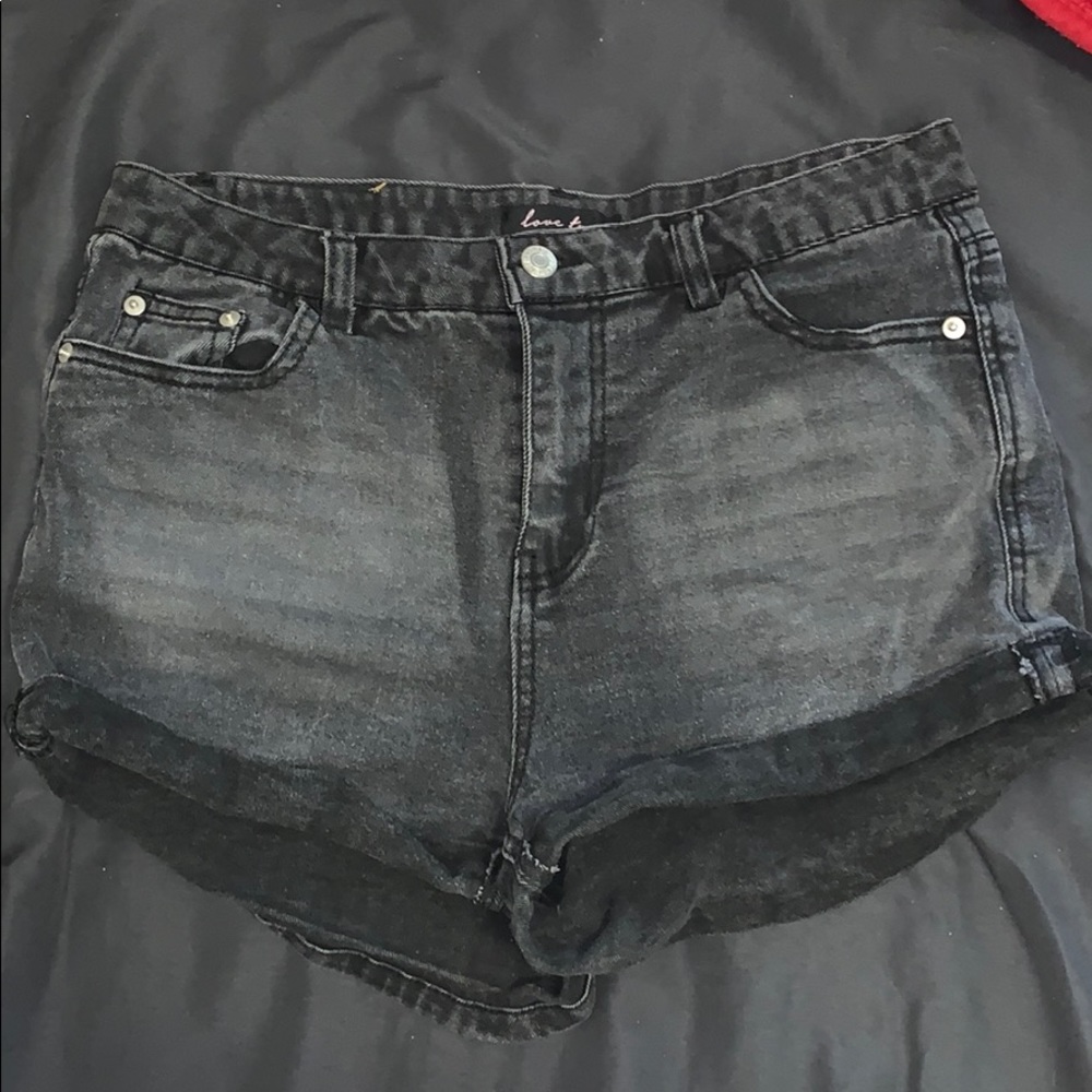 Black high waisted shorts